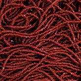 13/0 Charlotte Cut Preciosa (Czech) Bead Opaque Opaque Brown Strung